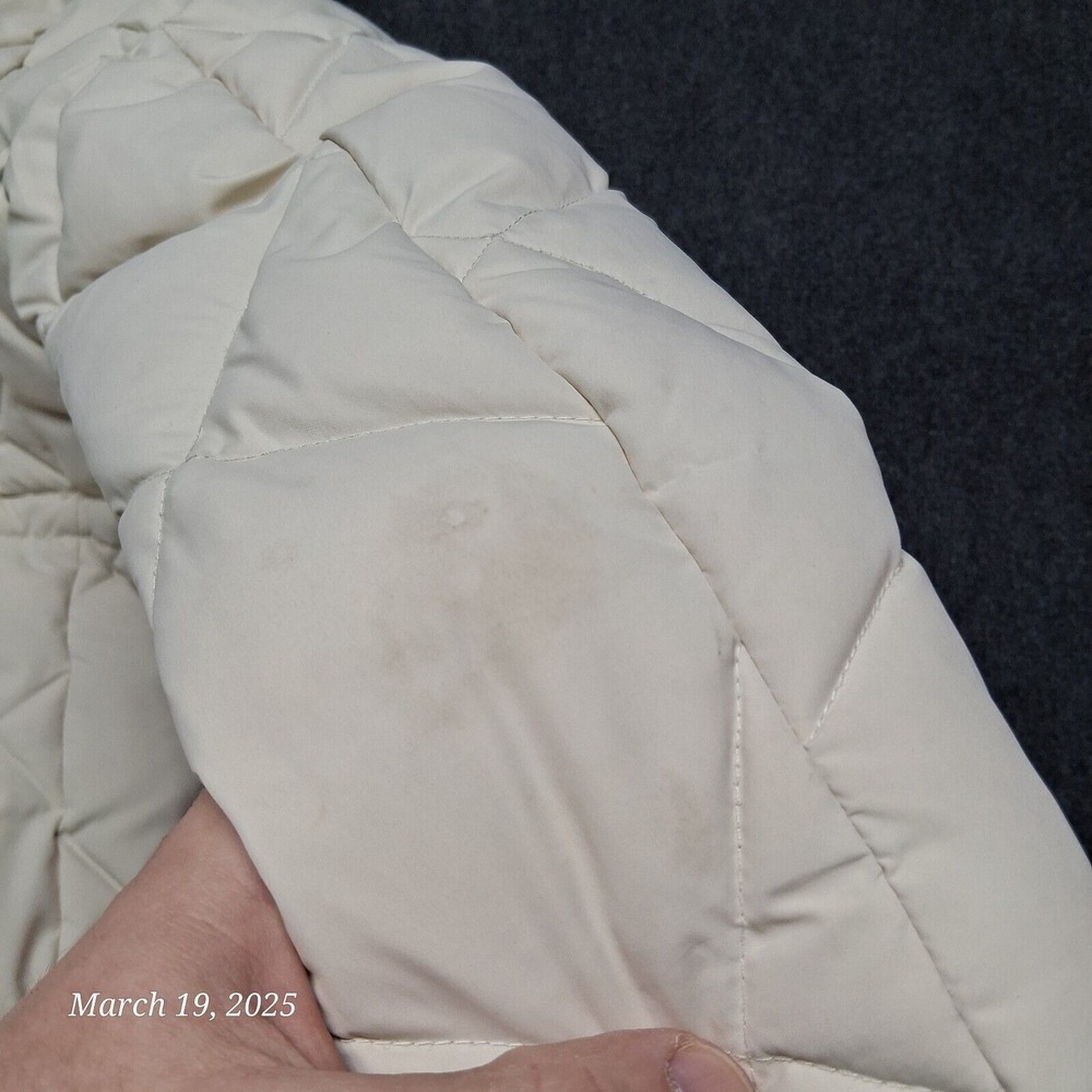 Lauren Ralph Lauren Down Filled Parka Jacket Women Sz Medium Creme Hooded - Picture 7 of 11
